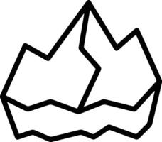 A black and white drawing of a mountain vector