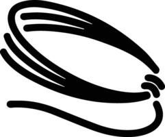 A black and white drawing a rope for camping vector