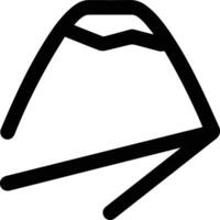 A black and white image of a mountain with a arrow pointing to it vector