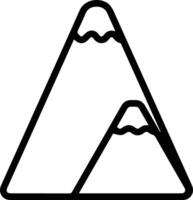 A mountain icon with a triangle shape vector