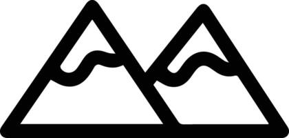 A black and white mountain icon vector
