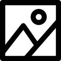 A black and white image of a mountain with a circle in the middle vector
