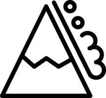 A mountain with a cloud in the middle vector