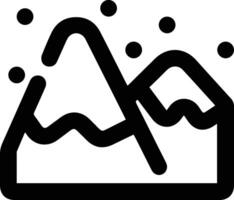 A black and white mountain icon vector