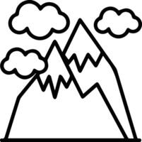 Mountain coloring pages free download vector
