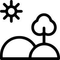 A black and white image of a tree and sun vector