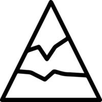 A black and white image of a mountain with a triangle vector