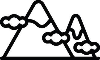 A mountain with clouds and clouds in the background vector