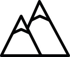 A black and white mountain icon vector