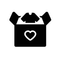 clothes donation Glyph Icon White Background vector