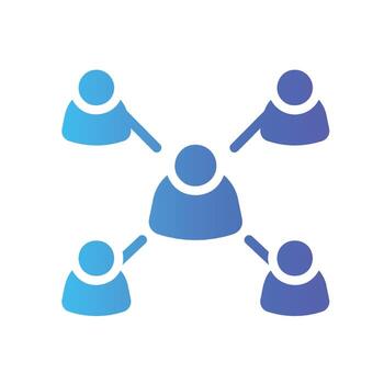 community Flat Gradient Icon White Background vector