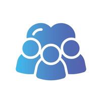 organization Flat Gradient Icon White Background vector