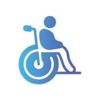 disable Flat Gradient Icon White Background vector