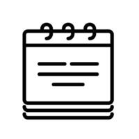 notebook Line Icon White Background vector