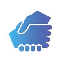 support Flat Gradient Icon White Background vector