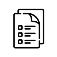 test Line Icon White Background vector