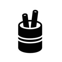 chalks Glyph Icon White Background vector