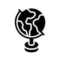 earth globe Glyph Icon White Background vector