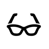 eyeglasses Glyph Icon White Background vector