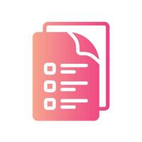 test Flat Gradient Icon White Background vector
