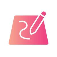 pen Flat Gradient Icon White Background vector