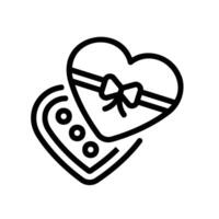 chocolate Line Icon White Background vector