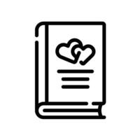 diary Line Icon White Background vector