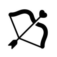 bow Glyph Icon White Background vector