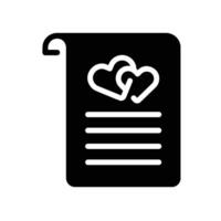 bouquet Glyph Icon White Background vector
