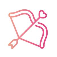 bow Line Gradient Icon White Background vector