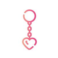 keychain Line Gradient Icon White Background vector