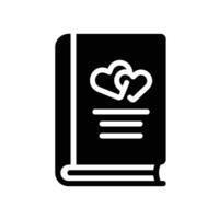 diary Glyph Icon White Background vector