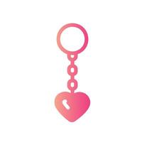 keychain Flat Gradient Icon White Background vector