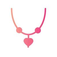 necklace Flat Gradient Icon White Background vector
