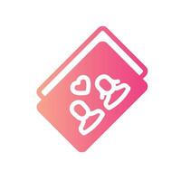 photo Flat Gradient Icon White Background vector