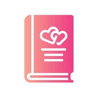 diary Flat Gradient Icon White Background vector