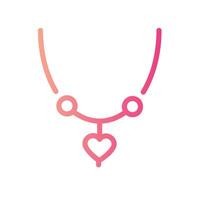 necklace Line Gradient Icon White Background vector