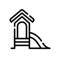 slide Line Icon White Background vector