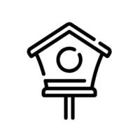 bird house Line Icon White Background vector
