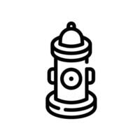 hydrant Line Icon White Background vector