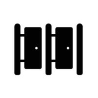 toilet Glyph Icon White Background vector