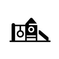 playground Glyph Icon White Background vector