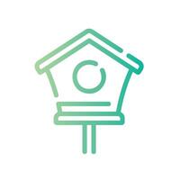 bird house Line Gradient Icon White Background vector