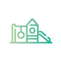 playground Line Gradient Icon White Background vector