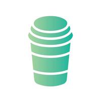 coffee Flat Gradient Icon White Background vector