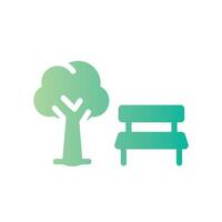 public space Flat Gradient Icon White Background vector