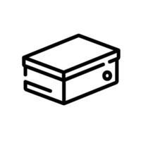 shoe box Line Icon White Background vector