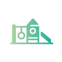 playground Flat Gradient Icon White Background vector
