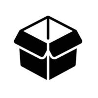 box Glyph Icon White Background vector