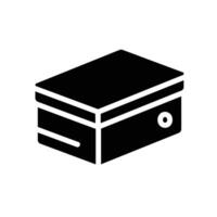 shoe box Glyph Icon White Background vector